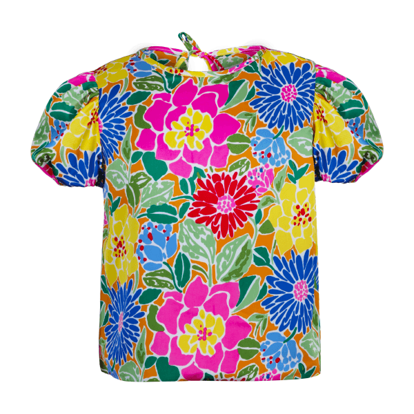 MULTICOLOUR FLORAL CHIFFON BLOUSE