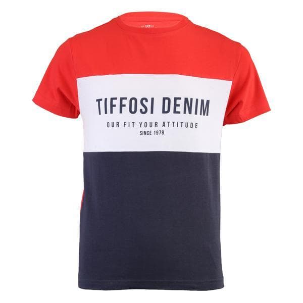 RED S/S BLOCK TSHIRT