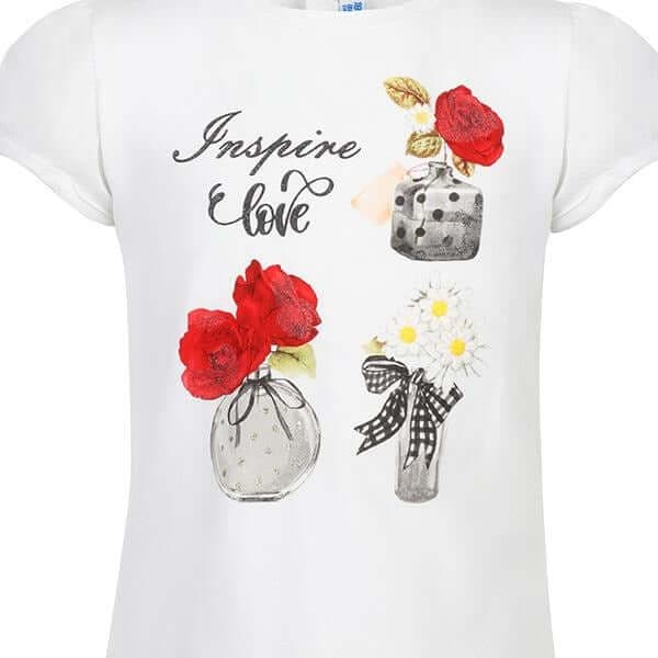 WHITE CAP SLEEVE T-SHIRT