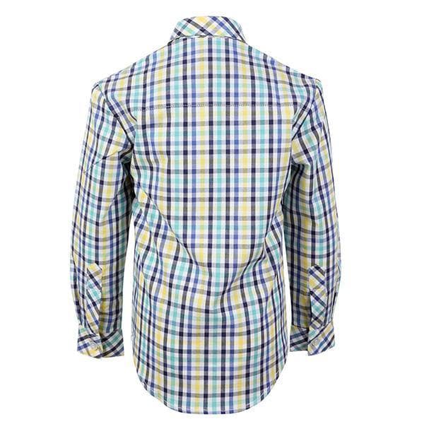 BLUE & YELLOW L/S CHECK  SHIRT