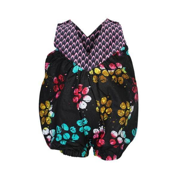 MULTICOLOUR ANKARA PLAYSUIT FOR BABY GIRL