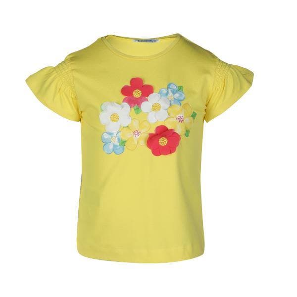 YELLOW S/S FLOWER T-SHIRT