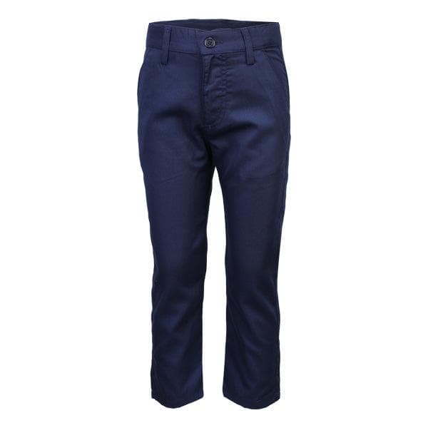 NAVY BASIC LONG TROUSERS