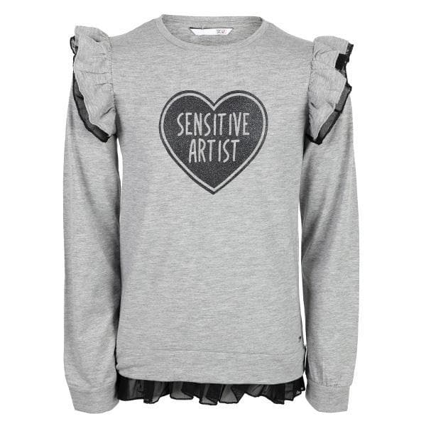 GREY L/S GRAPHC T-SHIRT