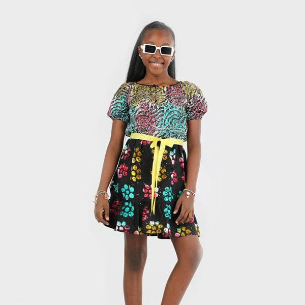 MULTICOLOUR ANKARA DRESS