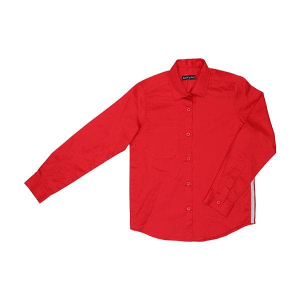 RED PLAIN L/S SHIRT