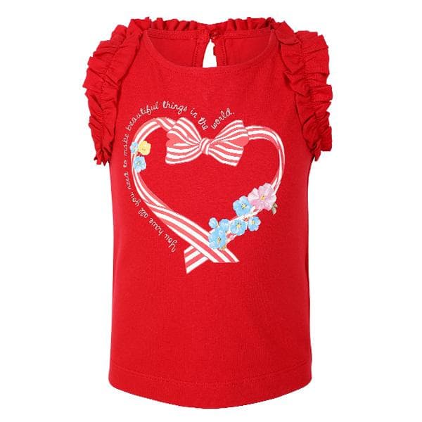 RED HEART SHAPE PRINT TANK TOP