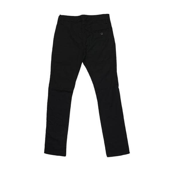 BLACK BASIC CHINOS TROUSERS