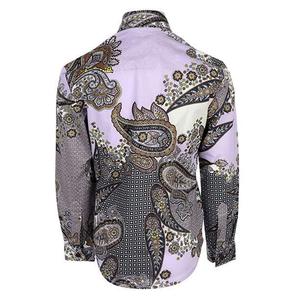 LILAC FLORAL PRINT  L/S SHIRT