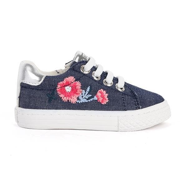 DENIM EMBROIDERED SNEAKERS
