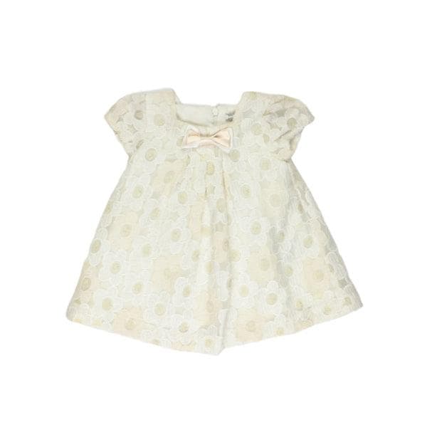 NATURAL FLORAL TULLE DRESS