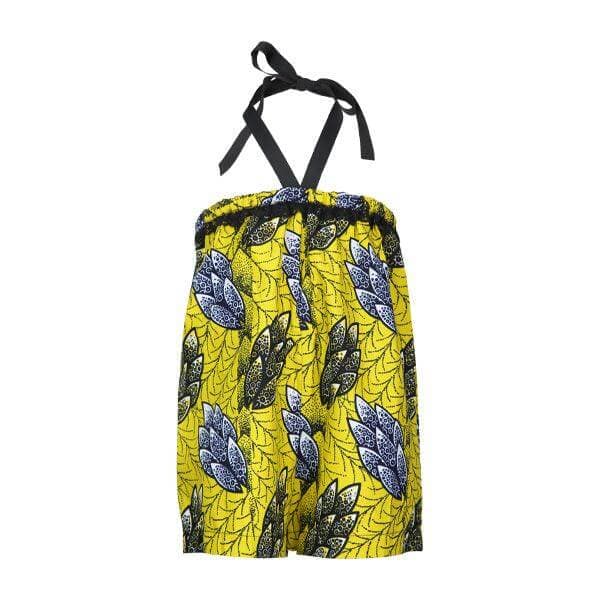 YELLOW ANKARA PRINT PLAYSUIT
