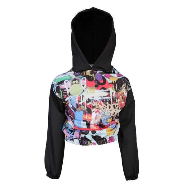 BLACK BRAPHIC L/S HOODIE