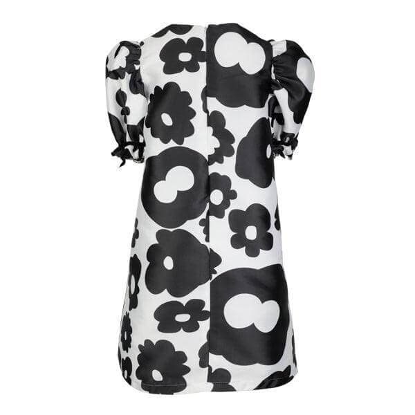 BLACK/WHITE MIKADO DRESS