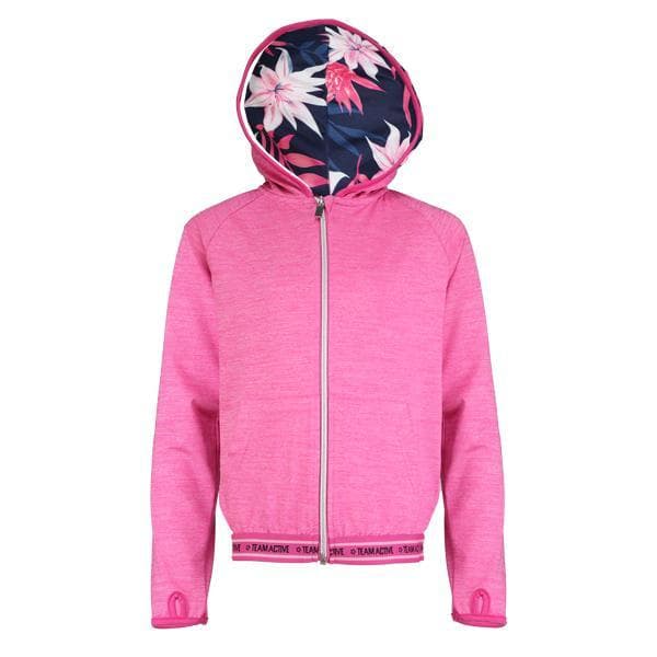 PINK L/S ZIPPER HOODIE JACKET