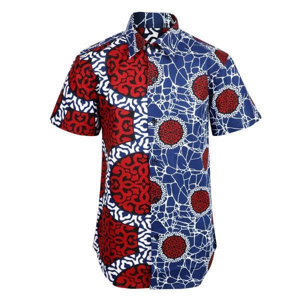 MIXED PRINT S/S ANKARA SHIRT