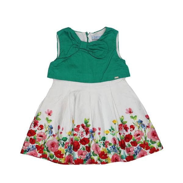 GREEN TULLE BORDER DRESS