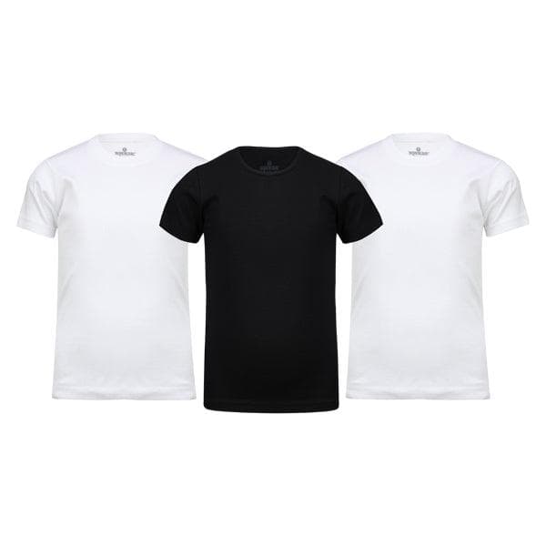 WHITE BLACK 3PIECE UNDER SHIRT