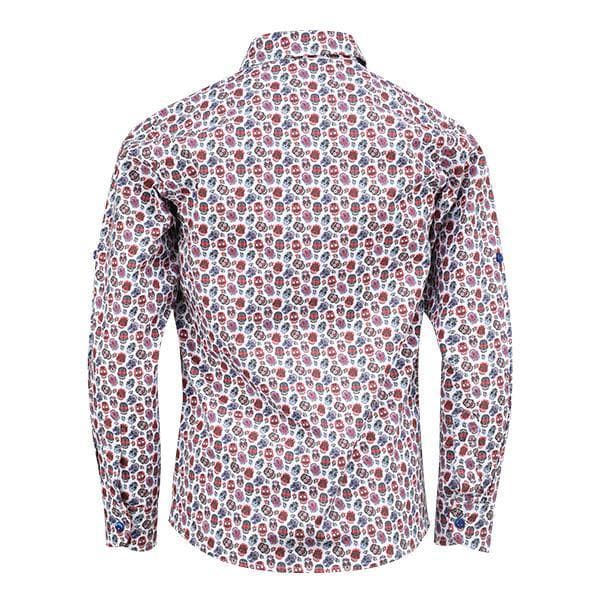 MULTICOLOUR L/S SKULL PRINT SHIRT