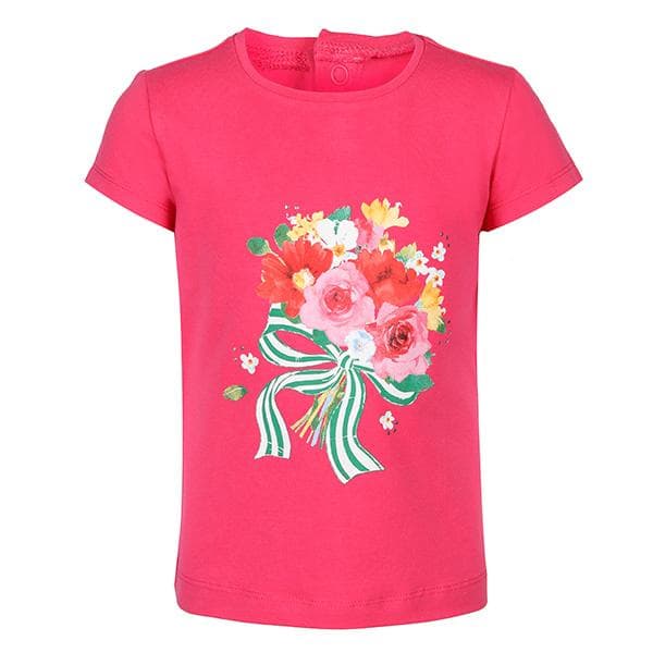 FUCHSIA S/S FLOWER PRINT TEE