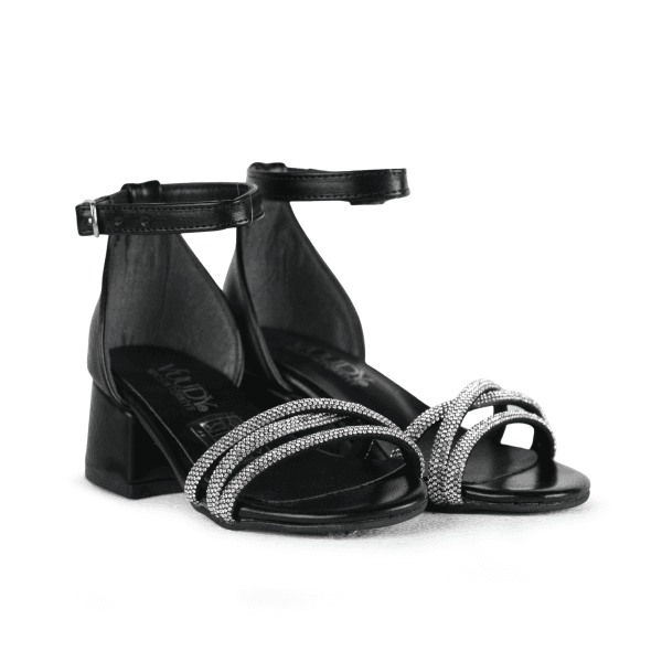 BLACK HEEL FORMAL SANDAL