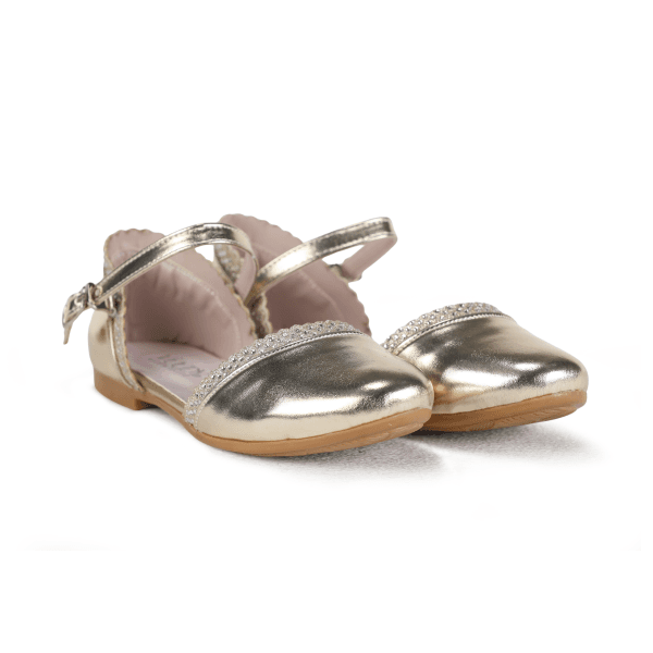 GOLD  PATENT FORMAL SHOES