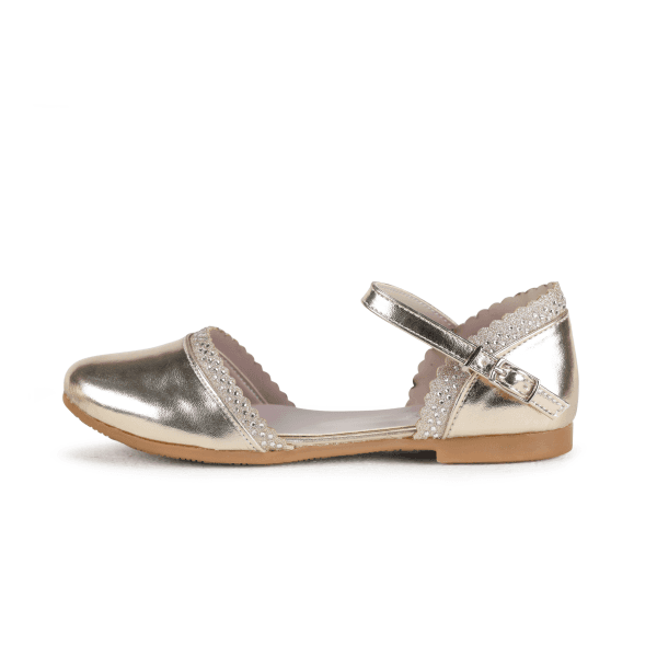 GOLD  PATENT FORMAL SHOES