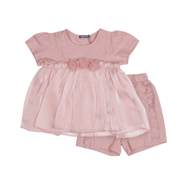 PINK FLARED BLOUSE SET