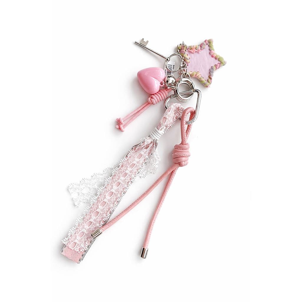 PINK BEAD STAR CHARMS