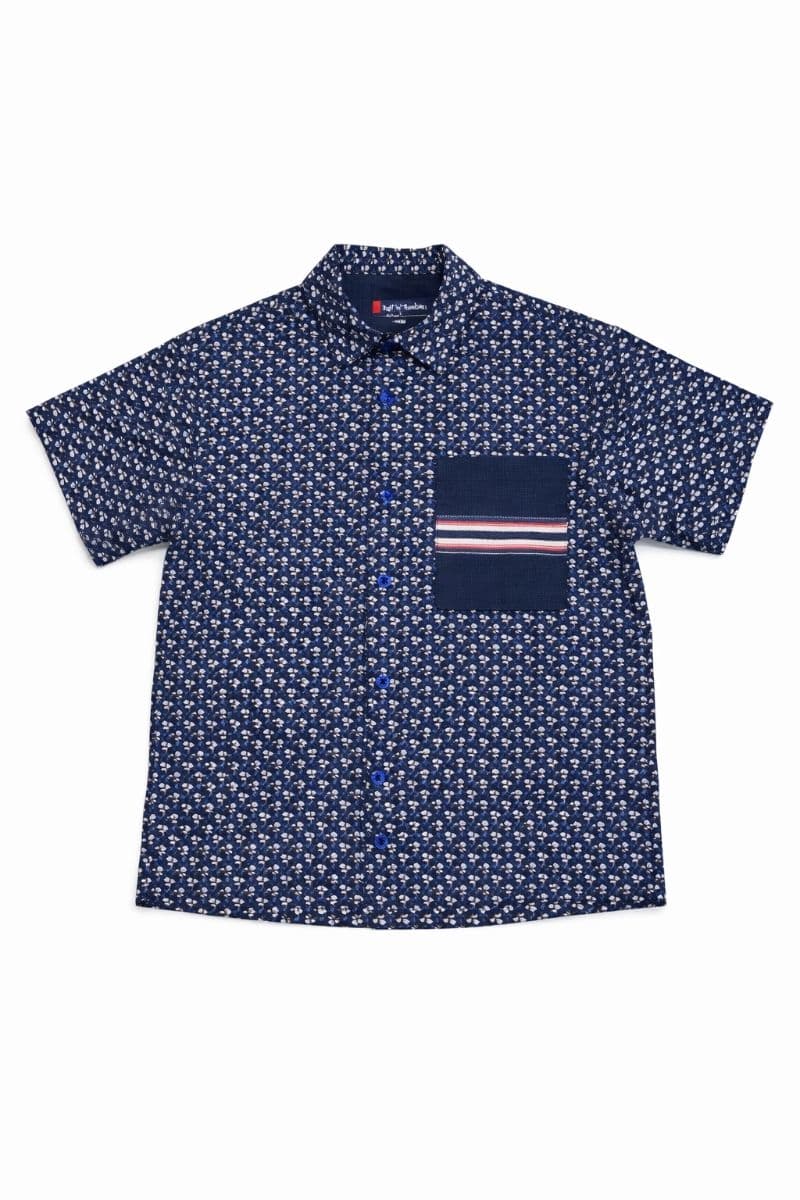 NAVY BLUE SHORT SLEEVE SHIRT Image