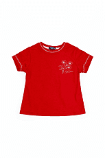 RED SHORT SLEEVE BLOUSE