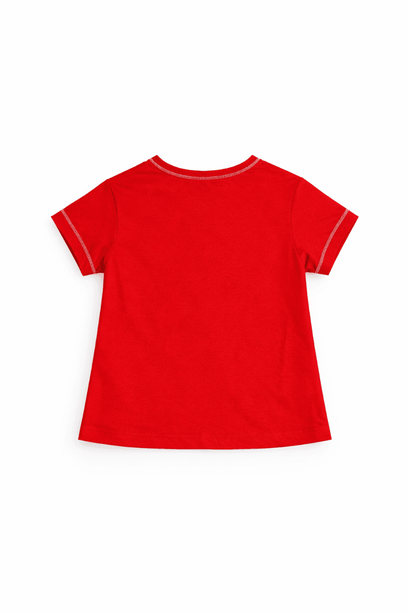 RED SHORT SLEEVE BLOUSE