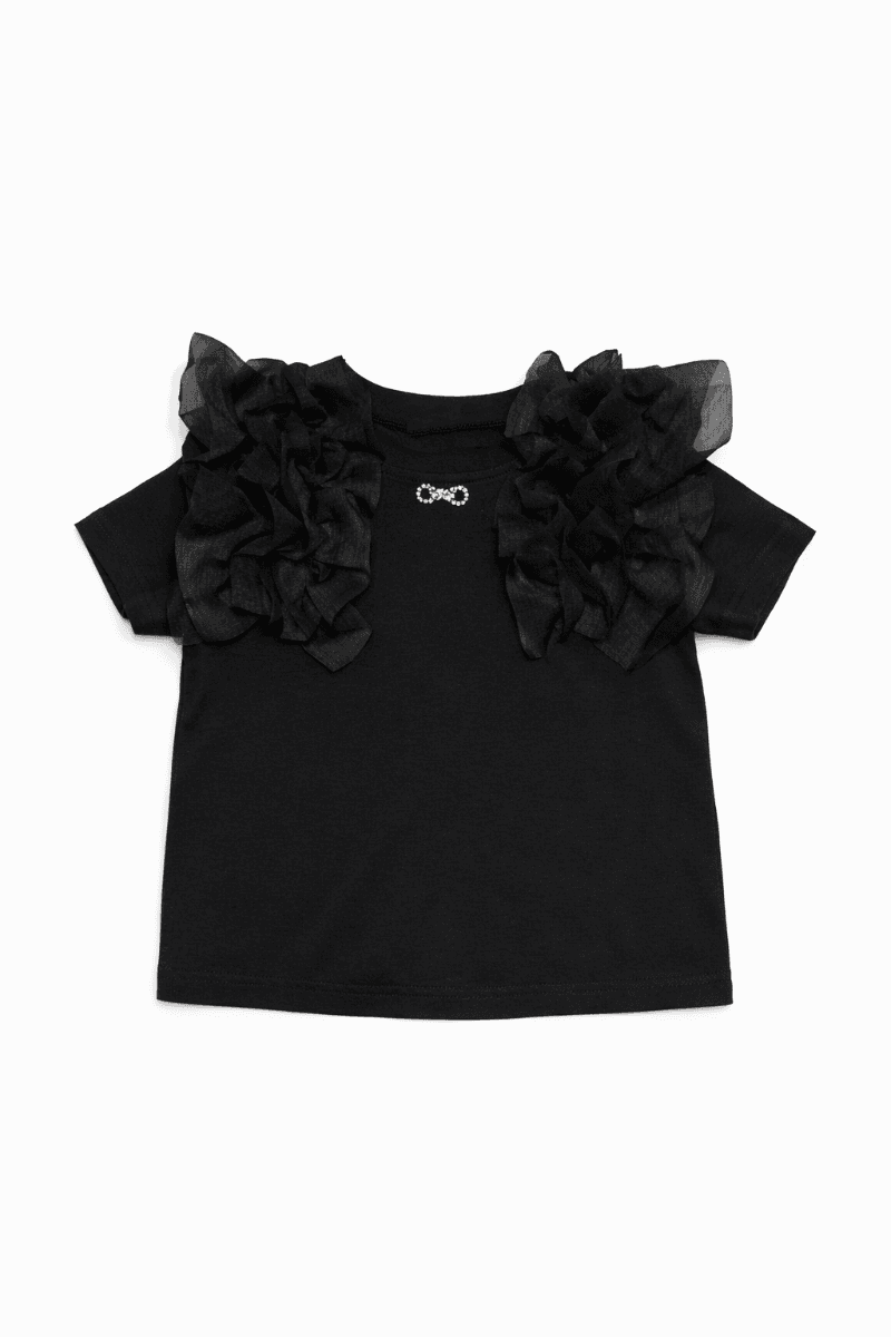 BLACK S/S BLOUSE