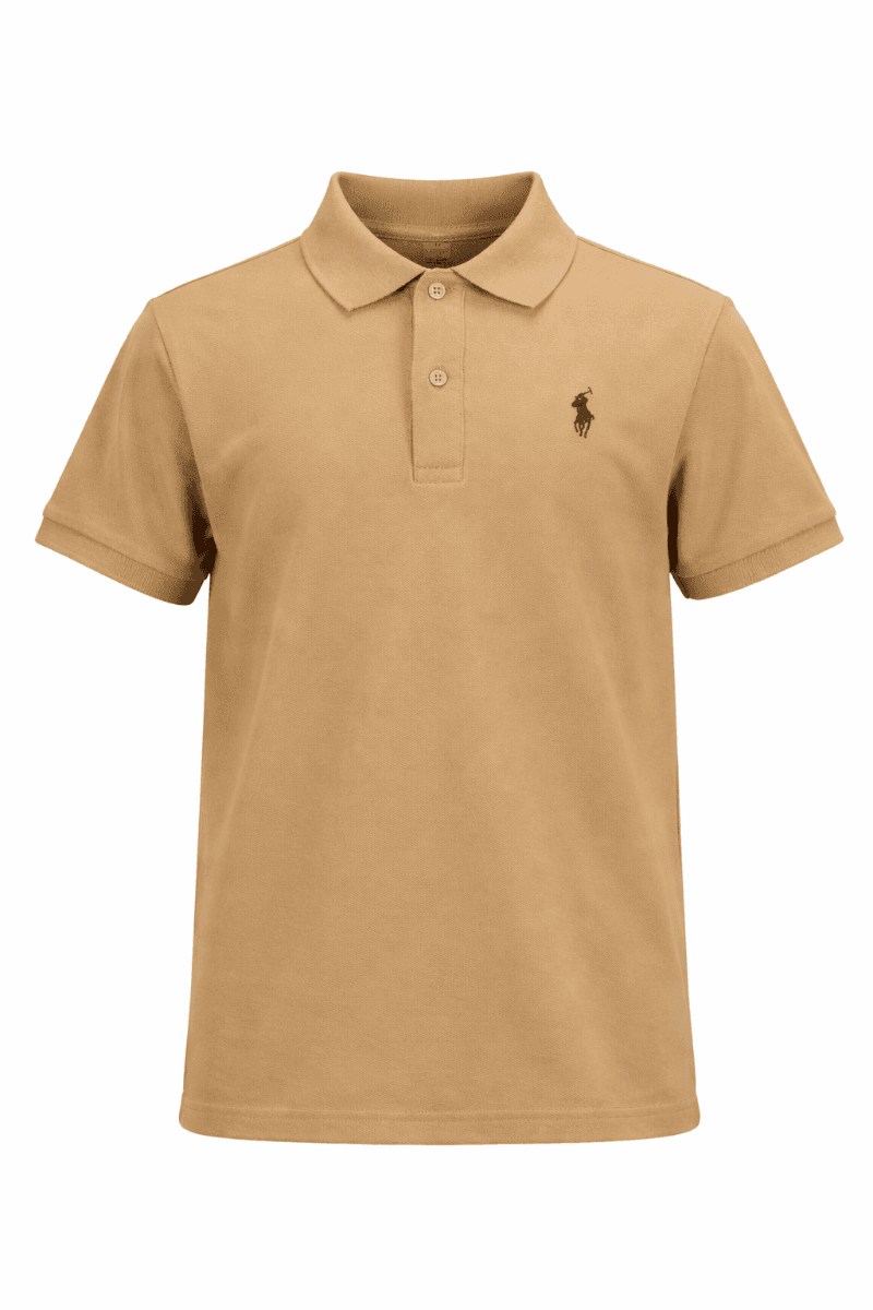 PLAIN BROWN S/S POLO TSHIRT