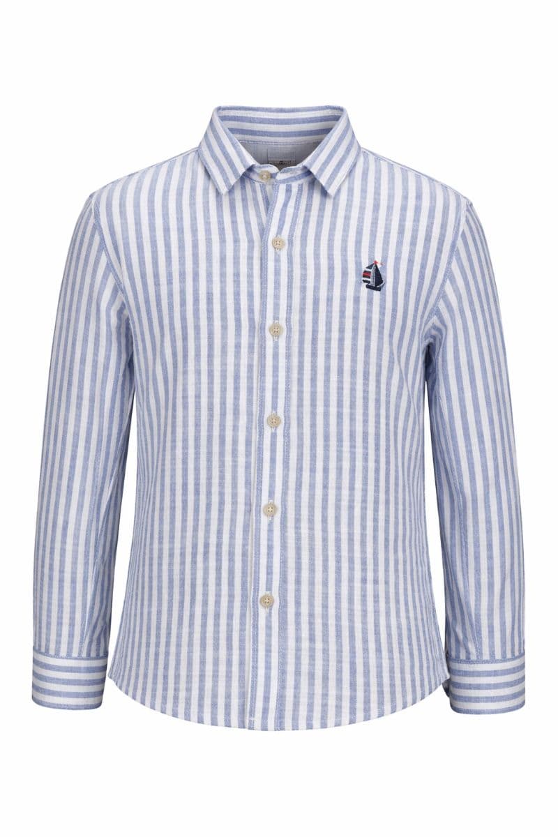 STRIPED SKY BLUE LONG SLEEVE SHIRT