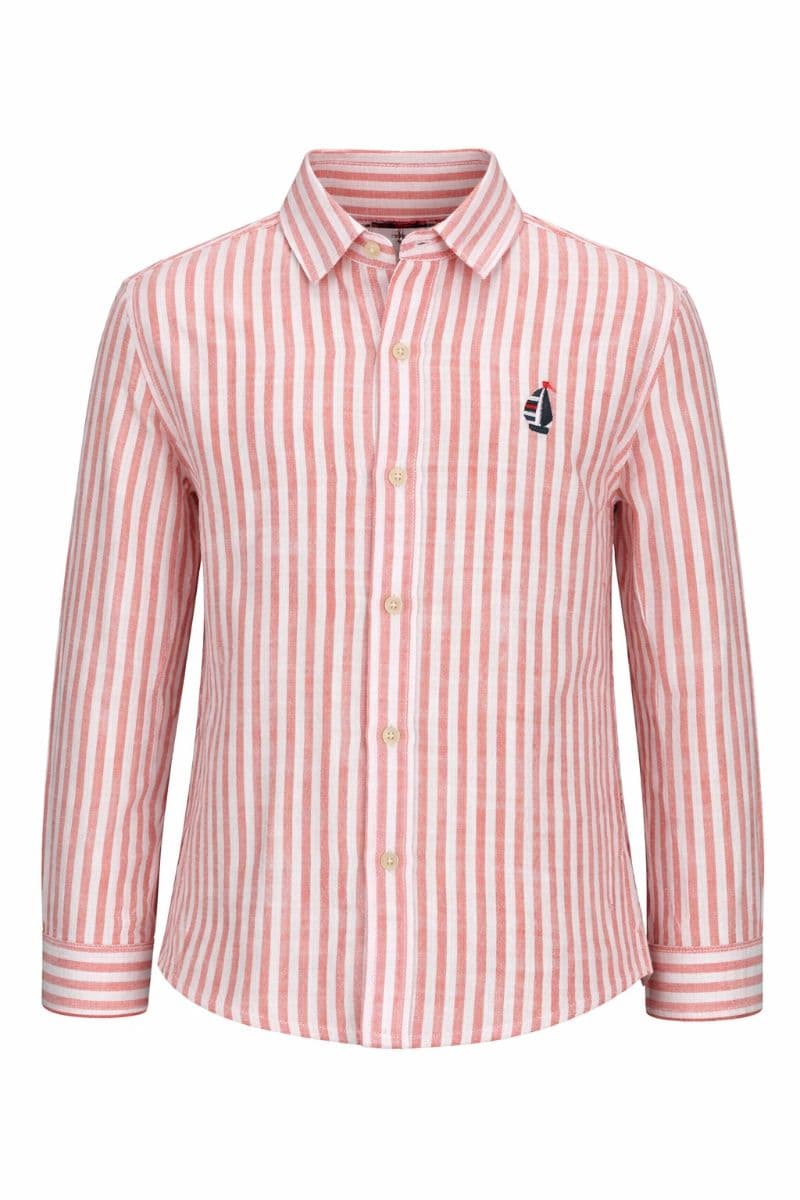 STRIPED PINK LONG SLEEVE SHIRT