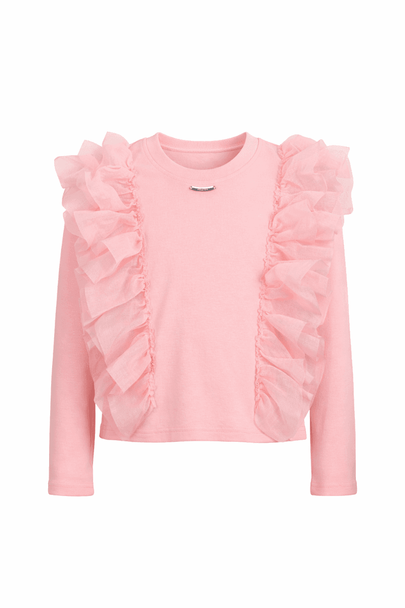 PEACH LONG SLEEVE BLOUSE