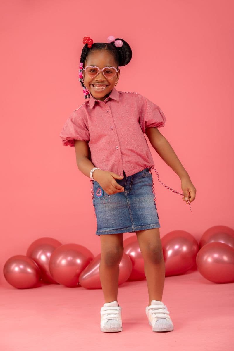 BURGUNDY PLAIN PUFF SLEEVE BLOUSE Image