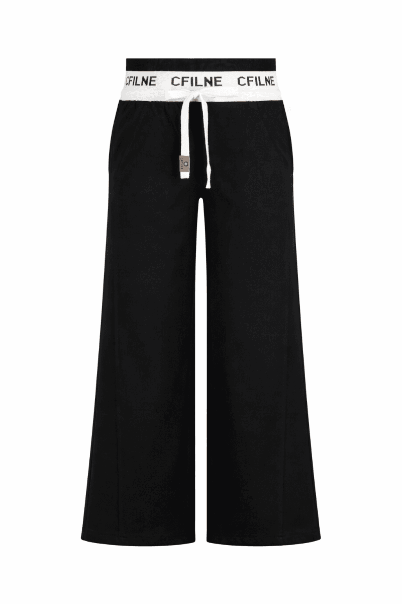BLACK UNISEX FLARED TROUSER
