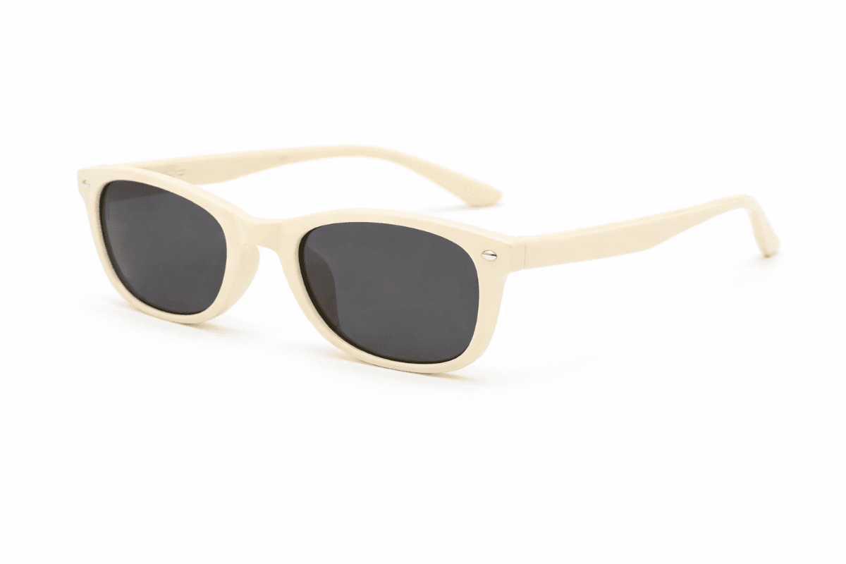 CREAM  FRAME SUNGLASS