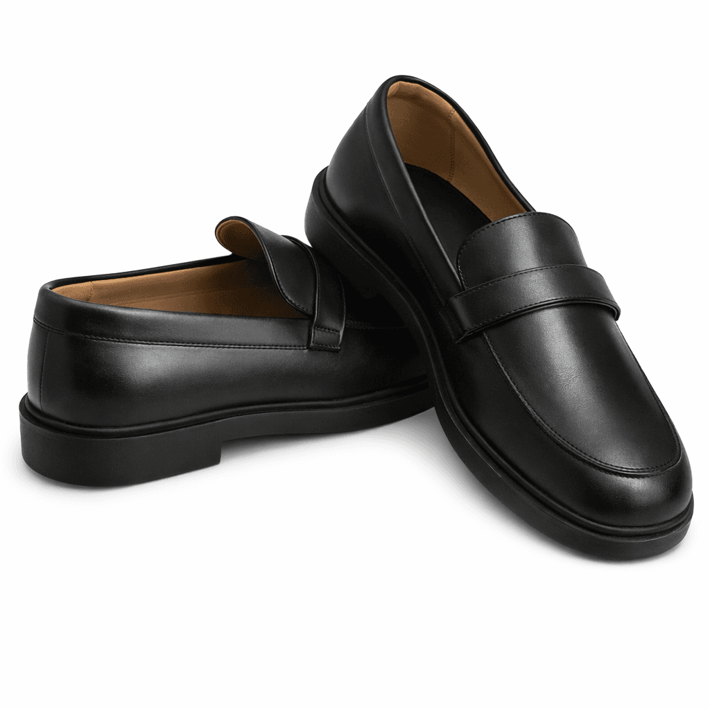 BLACK LEATHER FORMAL SHOES