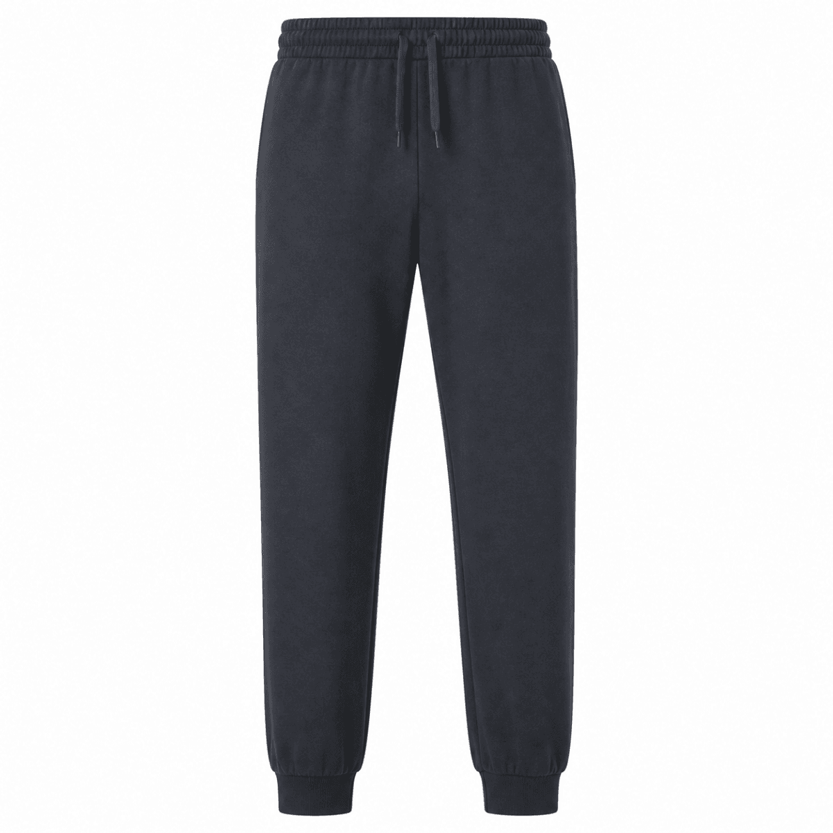 BLACK CUFFED FLEECE JOGGERS