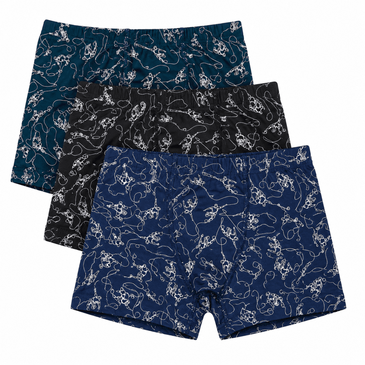 MULTICOLOR 3PCS BOXERS SET (MOSAIC)