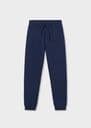 NAVY CUFFED FLEECE JOGGERS