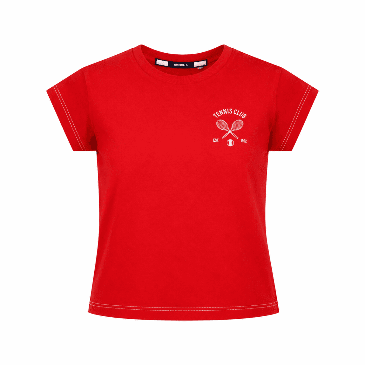 RED SHORT SLEEVE BLOUSE