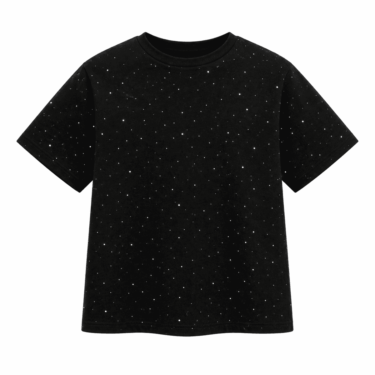 DOTTED BLACK S/S BLOUSE