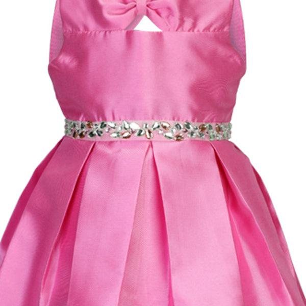 PINK MIKADO DRESS FOR GIRLS - ruffntumblekids