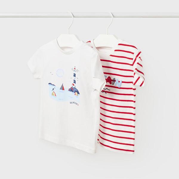 WHITE AND RED BABY BOY T-SHIRT SET - ruffntumblekids