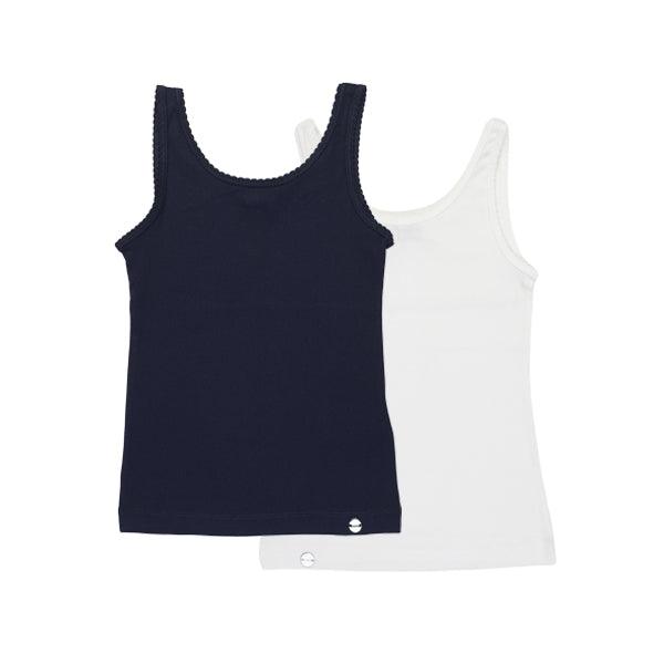 2 IN 1 BLACK AND WHITE BASIC TANK TOP SET