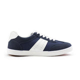 BOYS LACE UP SNEAKERS - NAVY BLUE AND WHITE - ruffntumblekids